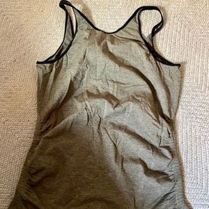 Olive low back ballerina tank top